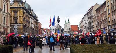 Demonstracja w Krakowie w 99. rocznicę zabójstwa Gabriela Narutowicza - zdjęcie 1