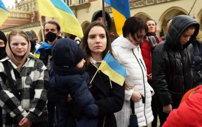 Marsz solidarności z Ukrainą w Krakowie. Finał przed konsulatem Rosji - zdjęcie 6