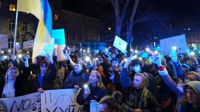 Nie dla wojny! Kraków solidarny z Ukrainą - zdjęcie 17