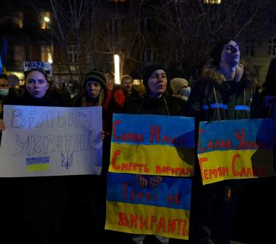 Nie dla wojny! Kraków solidarny z Ukrainą - zdjęcie 19