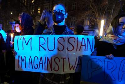 Nie dla wojny! Kraków solidarny z Ukrainą - zdjęcie 25