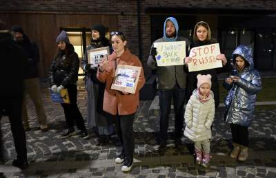 Pikieta przed węgierskim konsulatem w Krakowie. Orban sojusznik Putina - zdjęcie 9