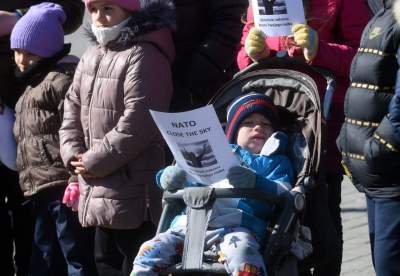 Ukraińscy uchodźcy protestują na Rynku Głównym. Jeden postulat - zdjęcie 28