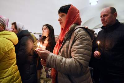 Prawosławna Wielkanoc w Krakowie, kilkugodzinna nocna liturgia - zdjęcie 51