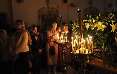 Prawosławna Wielkanoc w Krakowie, kilkugodzinna nocna liturgia - zdjęcie 10