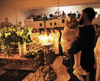 Prawosławna Wielkanoc w Krakowie, kilkugodzinna nocna liturgia - zdjęcie 8