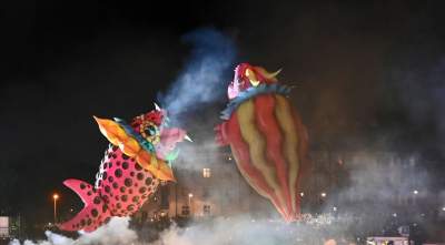 Pofrunął nawet pomnik Smoka Wawelskiego. Wielki pokaz nad Wisłą - zdjęcie 27