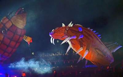 Pofrunął nawet pomnik Smoka Wawelskiego. Wielki pokaz nad Wisłą - zdjęcie 71