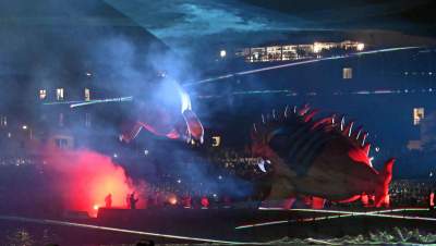 Pofrunął nawet pomnik Smoka Wawelskiego. Wielki pokaz nad Wisłą - zdjęcie 49