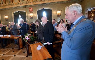 Andrzej Mleczko odbiera tytuł honorowego obywatela Krakowa, fot. Marek Lasyk - zdjęcie 31