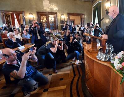 Andrzej Mleczko odbiera tytuł honorowego obywatela Krakowa, fot. Marek Lasyk - zdjęcie 23