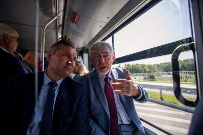 Uroczyste otwarcie Trasy Łagiewnickiej. Ulice, tunele, torowiska - zdjęcie 11