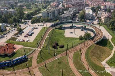 Torowisko i tunel tramwajowy wzdłuż Trasy Łagiewnickiej - zdjęcie 7