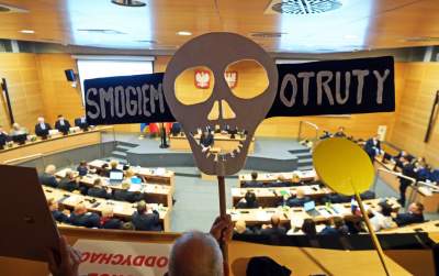 POWIETRZA! Protest przeciw zmianom w uchwale antysmogowej w sejmiku - zdjęcie 7