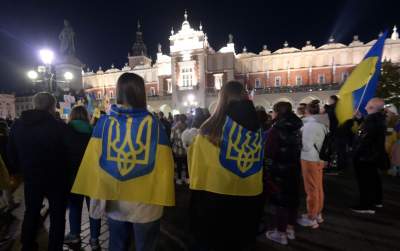 Wieczorny protest Ukraińców. "Rosja to państwo terrorystyczne" - zdjęcie 19