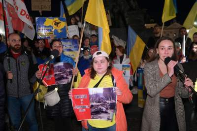 Wieczorny protest Ukraińców. "Rosja to państwo terrorystyczne" - zdjęcie 5