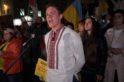 Wieczorny protest Ukraińców. "Rosja to państwo terrorystyczne" - zdjęcie 17