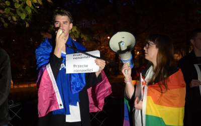 Protest przeciw homofobii przed słowackim konsulatem - zdjęcie 20