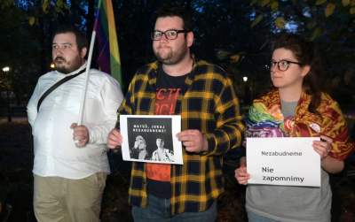 Protest przeciw homofobii przed słowackim konsulatem - zdjęcie 2