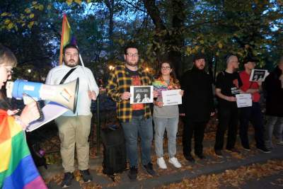 Protest przeciw homofobii przed słowackim konsulatem - zdjęcie 7