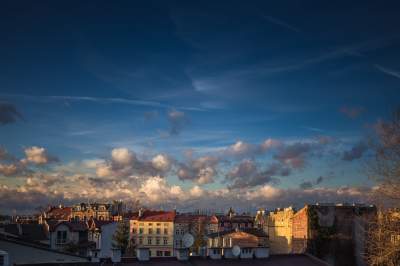 Czekam na wiatr, co rozgoni... Piękne niebo nad Krakowem - zdjęcie 1