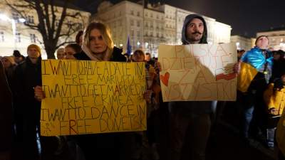 Marsze w rocznicę napaści Rosji na Ukrainę - zdjęcie 15