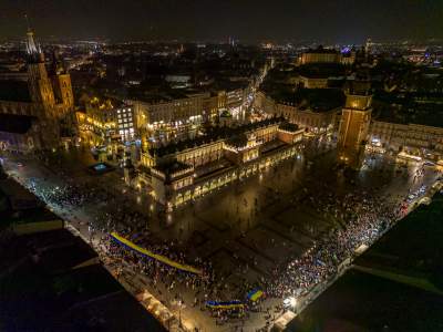 Kraków w ukraińskich barwach, solidarny z walczącym narodem - zdjęcie 9