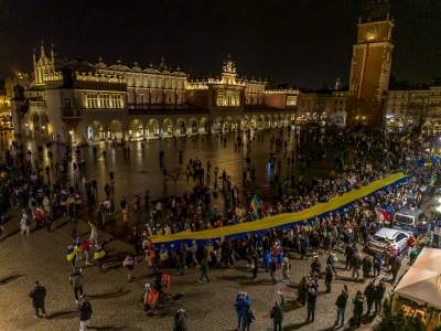 Kraków w ukraińskich barwach, solidarny z walczącym narodem - zdjęcie 8