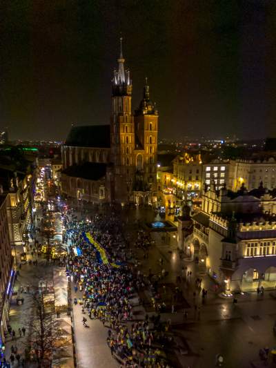 Kraków w ukraińskich barwach, solidarny z walczącym narodem - zdjęcie 10