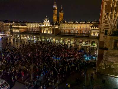 Kraków w ukraińskich barwach, solidarny z walczącym narodem - zdjęcie 7