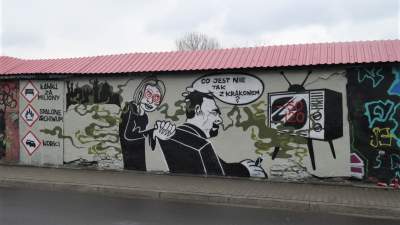 Mural z karykaturą Jacka Majchrowskiego - zdjęcie 3