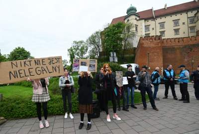 Święto Straży Granicznej na Wawelu z protestem w tle... - zdjęcie 38