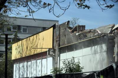 Tu była studencka stołówka, wielkie wyburzanie na miasteczku AGH - zdjęcie 10