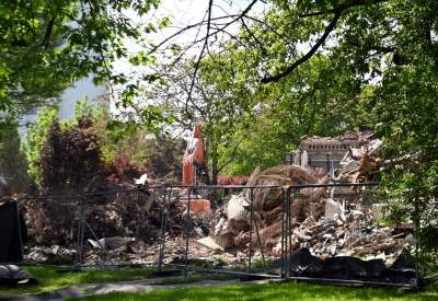 Tu była studencka stołówka, wielkie wyburzanie na miasteczku AGH - zdjęcie 16