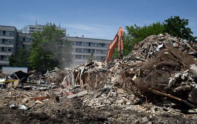 Tu była studencka stołówka, wielkie wyburzanie na miasteczku AGH - zdjęcie 6