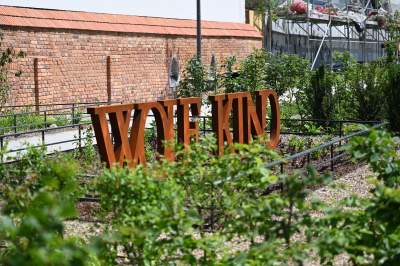 Park Szymborskiej na parę dni przed otwarciem, mural też prawie gotowy - zdjęcie 24