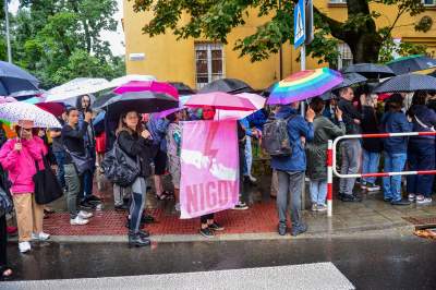 Protest przed komisariatem przy Królewskiej, po skandalicznej interwencji Policji - zdjęcie 27