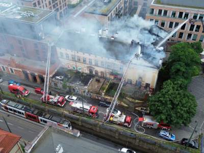 Pożar przy ulicy Lubicz, ogień w budynku dawnego kina Młoda Gwardia - zdjęcie 5