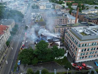 Pożar przy ulicy Lubicz, ogień w budynku dawnego kina Młoda Gwardia - zdjęcie 6