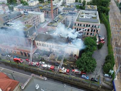 Pożar przy ulicy Lubicz, ogień w budynku dawnego kina Młoda Gwardia - zdjęcie 4