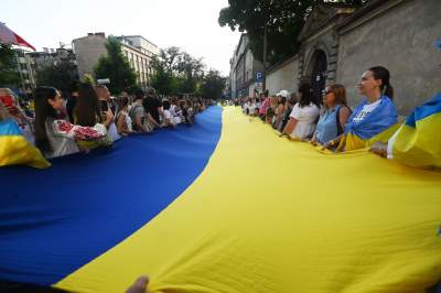 Marsz Wolnej Ukrainy przeszedł przez Kraków, solidarni z walczącym narodem - zdjęcie 13
