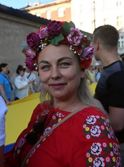 Marsz Wolnej Ukrainy przeszedł przez Kraków, solidarni z walczącym narodem - zdjęcie 9