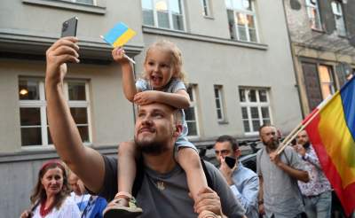 Marsz Wolnej Ukrainy przeszedł przez Kraków, solidarni z walczącym narodem - zdjęcie 19