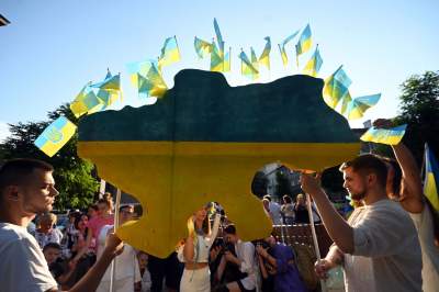 Marsz Wolnej Ukrainy przeszedł przez Kraków, solidarni z walczącym narodem - zdjęcie 4