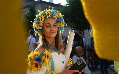 Marsz Wolnej Ukrainy przeszedł przez Kraków, solidarni z walczącym narodem - zdjęcie 5