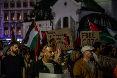 Palestyńczycy przeszli ulicami Krakowa, antyizraelski protest - zdjęcie 19
