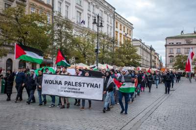 Palestyńczycy na krakowskim Rynku, kolejny protest - zdjęcie 22