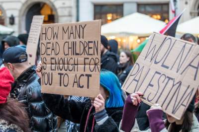 Palestyńczycy na krakowskim Rynku, kolejny protest - zdjęcie 26