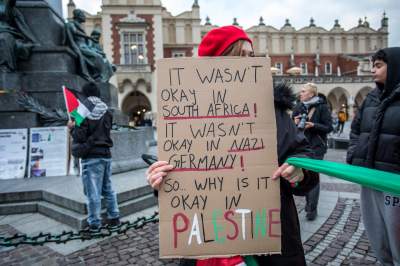 Palestyńczycy na krakowskim Rynku, kolejny protest - zdjęcie 13