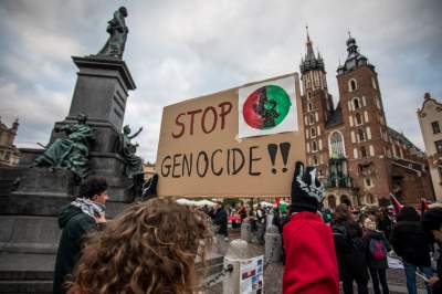 Palestyńczycy na krakowskim Rynku, kolejny protest - zdjęcie 8